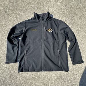 Columbia Missouri Tigers Softshell Jacket Womens XL Black Fleece Full Zip Coat